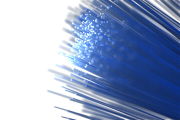 Defocused image of fiber optics