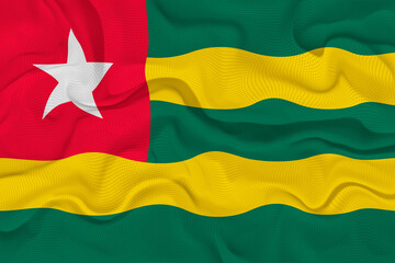 National flag of  Togo. Background  with flag of Togo.