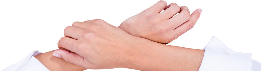 Cropped hands of person