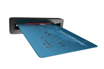 Credit card in ATM slot