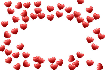 Red love hearts