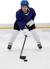 Player playing ice hockey