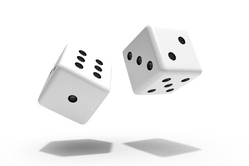 Computer generated 3D image of dice