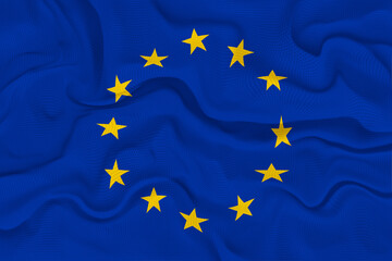 National flag of Europe. Background  with flag of Europe.