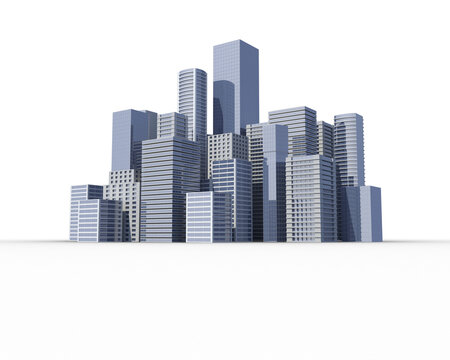 Composite image of a Digital city