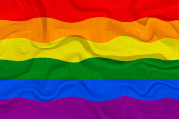 National Flag of Gay Pride. Background  with flag of Gay Pride