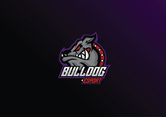 bulldog esport logo premium mascot design