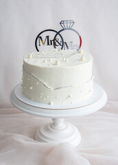 wedding cake with candles