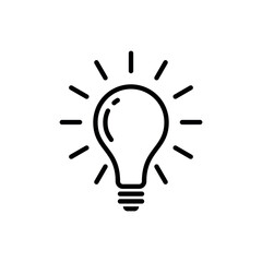 Light Bulb Lamp Icon Vector Template