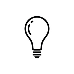 Light Bulb Lamp Icon Vector Template