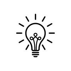 Light Bulb Lamp Icon Vector Template