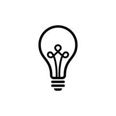 Light Bulb Lamp Icon Vector Template