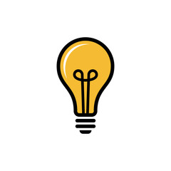 Light Bulb Lamp Icon Vector Template
