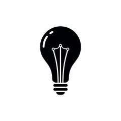 Light Bulb Lamp Icon Vector Template