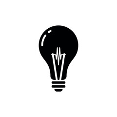 Light Bulb Lamp Icon Vector Template