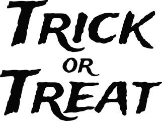 Graphic image of trick or treat text