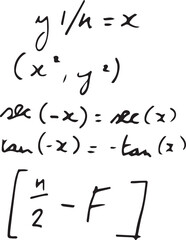 Mathematical formula over white background