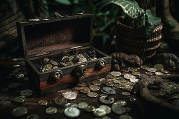 A pirate treasure chest