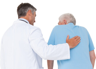 Doctor with senior patient