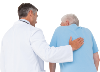 Doctor with senior patient