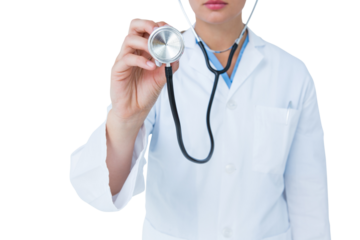 Doctor holding stethoscope 