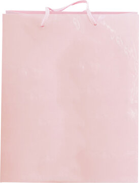 Close up of pink paper bag