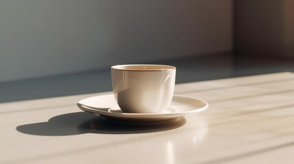 cup of coffee on a wooden table AI Generated