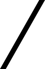Slash symbol against white background