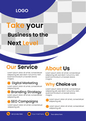 Corporate business flyer template design set with blue, white,black and yellow color.
 marketing, business proposal, promotion, advertise,
 publication, cover page. new digital marketing flyer set.