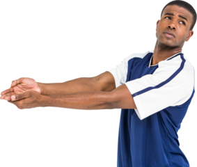 Sportsman posing while playing volleyball
