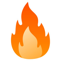 Cartoon campfire. Fire flames.Red fire icon.Vector flat illustration.Isolated on white background.
