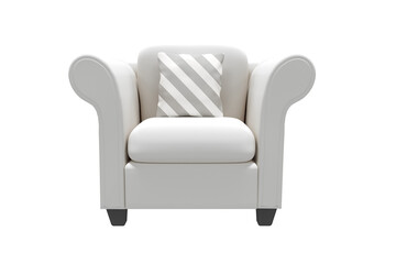Digitally generated image of empty armchair
