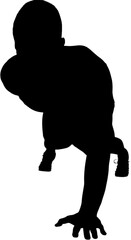 Athletic man exercising one hand push-ups