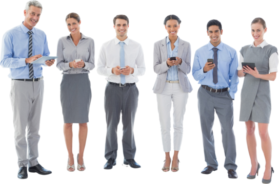 Business people using their phone 