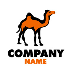 Fototapeta na wymiar Camel mascot company logo template with camel icon vector illustration