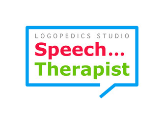 Speech Therapist logo template. The concept of educational games, lessons. Vector, illustration