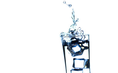 The image of pouring drinking water, into a glass,