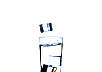 The image of pouring drinking water, into a glass,