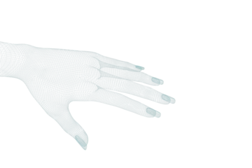 Rolgordijnen 3d illustration image of white human hand  © vectorfusionart