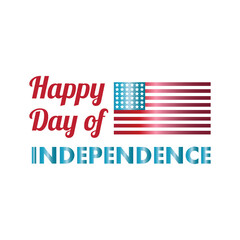 Happy independence day message over white background