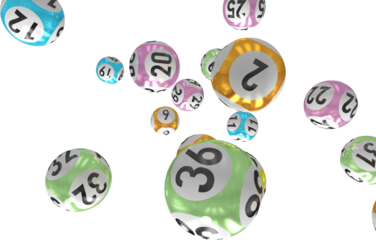 Lottery balls with numbers