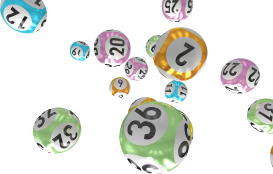 Lottery balls with numbers