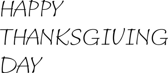 Happy thanksgiving day text in capital letters