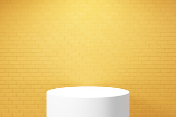 mock up brick wall background 3D illustration rendering