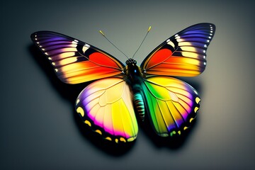 Obraz na płótnie Canvas butterfly on a black background