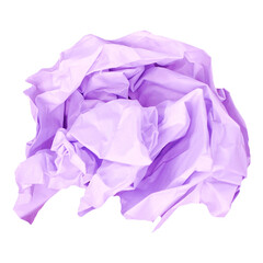Lavender colored crushed paper ball