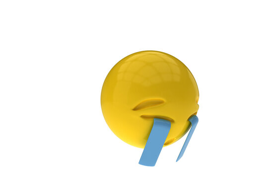 Three dimensional image of crying icon 
