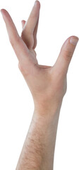 Cropped hand of man gesturing