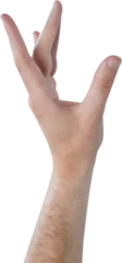 Sierkussen Cropped hand of man gesturing © vectorfusionart