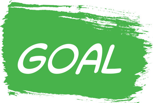 Digital image of goal text on green paint